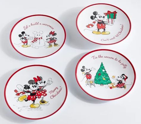 This Pottery Barn Kids Disney Christmas Collection Is Magical Mickey Mouse Nursery, Disney Xmas, Disney Plates, Mickey Mouse Cookies, Holiday Platters, Holiday Bowl, Kids Decals, Holiday Tablecloths, Holiday Plates