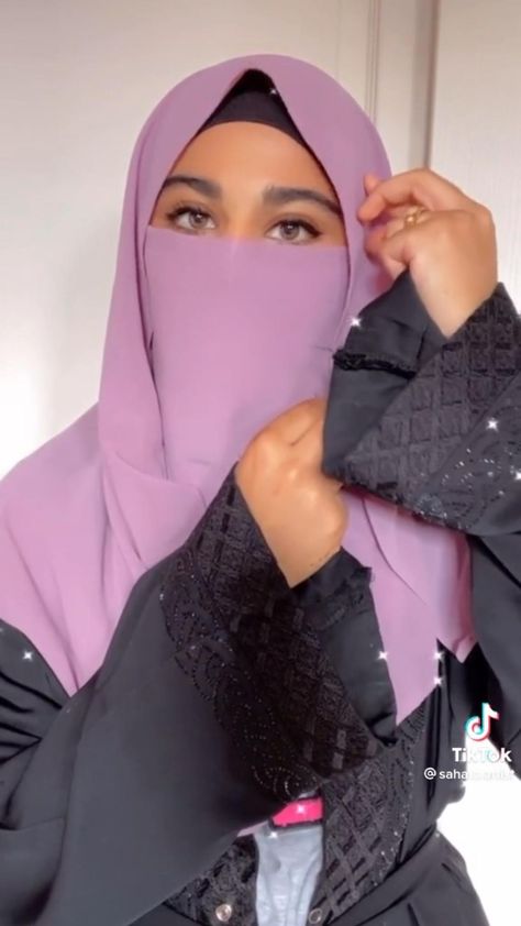 Niqab~niqab tutorial~east niqab tutorial How To Wear Hijab With Nakab, Niqab Outfit Ideas, Turkish Hijab Tutorial Simple, Nikab Design, Niqabi Outfit, Niqab Ideas, Hijab With Niqab, Turkish Hijab Tutorial, Clothes For Veiled Women