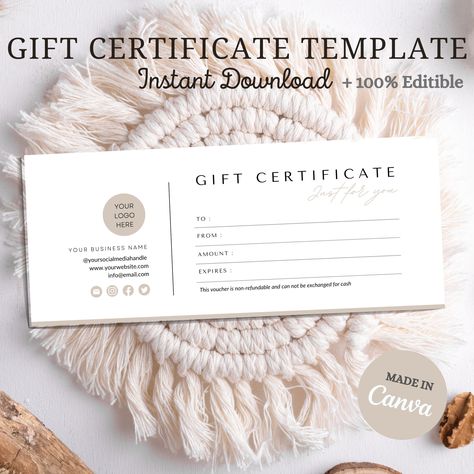 Gift certificate design