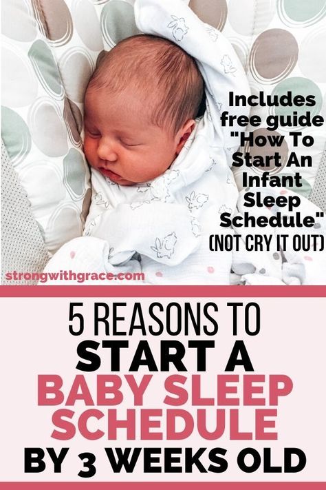 Help your 3 week old baby sleep longer at night with a gentle, consistent routine, + learn why to start early! Includes a free printable of my step-by-step guide How To Start An Infant Sleep Schedule for babies 0-3 months. #newbornsleep #babysleep #newmom Infant Sleep Schedule, Baby Sleep Routine, Newborn Sleep Schedule, Teaching Babies, Infant Sleep, Family Resources, Sleeping A Lot, Baby Schedule, Baby Sleep Schedule