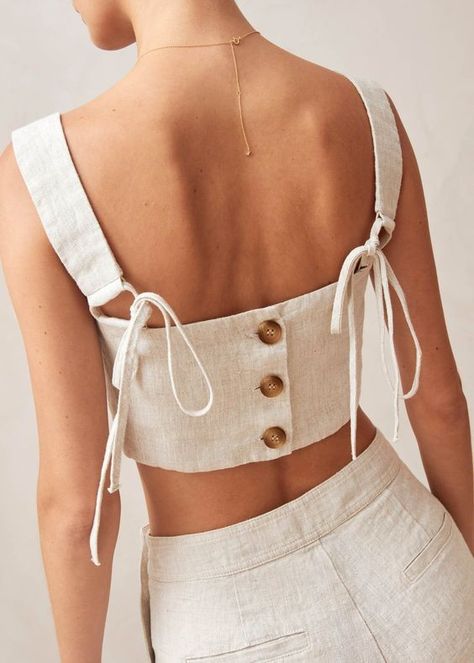 Nature Tank, Linen Crop Top, Linen Crops, Linen Color, Isle Of Man, Square Necklines, British Indian, Natural Linen, Brunei