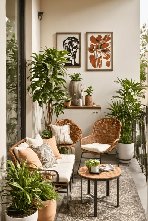 20 Small Balcony Ideas for 2024 – The Crafty Hacks Small Balcony With Plants, Balcony Planting Ideas, Plants On Balcony Apartments, Small Balcony Bench, Small Balconies Ideas, White Balcony Ideas, Flat Balcony Ideas, Balcon Decor, Cute Balcony Ideas