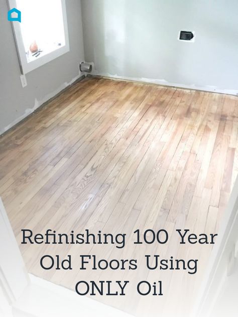 You read that right! No stain, no polyurethane, just plain ole oil! #DIY #Flooring #Stain #oil Oil Finished Wood Floors, Linseed Oil On Wood Floors, Staining Pine Floors, Tung Oil Floors, Fir Floors, Diy Floors, Pine Stain, Wood Floor Repair, Douglas Fir Flooring