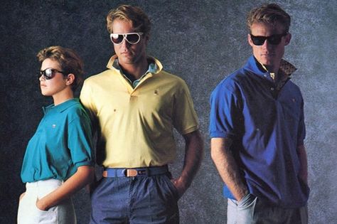 Did you know back in 1985 the worlds most successful computer company launched a fashion line? Apple 1986 Clothing, 80s Preppy Fashion, 80s Outfits Men, Apple Clothes, 80s Fashion Men, 80s Men, Preppy Mens Fashion, Fashion 90s, Fashion 80s