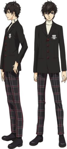 School Uniform costume (Joker) Persona 5 The Animation, Persona Five, Ren Amamiya, Goro Akechi, Persona 5 Joker, Akira Kurusu, Megami Tensei, Shin Megami Tensei, Yellow Eyes