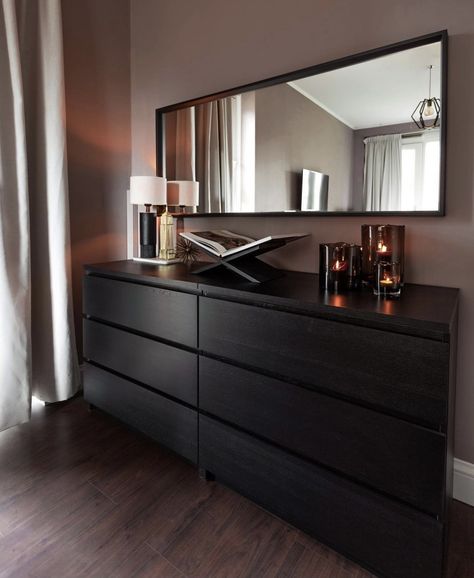 Ikea Nissedal Mirror, Nissedal Mirror, Ikea Nissedal, Black Bedroom Decor, Luxury Room Bedroom, Classy Bedroom, Future Apartment Decor, Ikea Malm, Going To The Beach