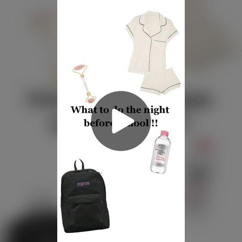 #summerglowup #backtoschool #nightbeforeschool #viral #fyp #lifestylei... | what to do the night before school | TikTok Night Before School, School Backpack Essentials, Backpack Essentials, School Hacks, School Backpacks, Back To School