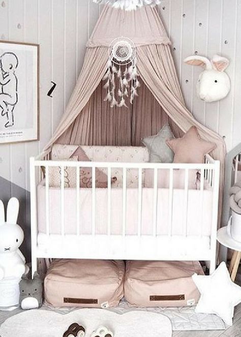 21 scandinavian nursery designs Girl Nursery Room, Girl Cribs, Beautiful Nursery, Baby Bedroom, Nursery Inspiration, Baby's Room, Baby Outfits