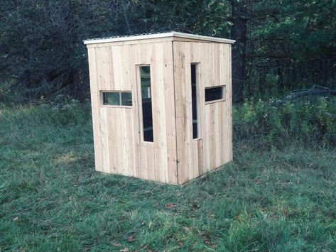 For premium deer hunting ground & box blinds check out Productive Cedar Products. Our deer blinds also come with hinged windows perfect for rifle and bow hunting. Homemade Deer Blinds, Hunting Ground Blinds, Hinged Window, Deer Hunting Stands, Deer Blinds, Bow Hunting Deer, Hunting Stands, Diy Awning, Ground Blinds