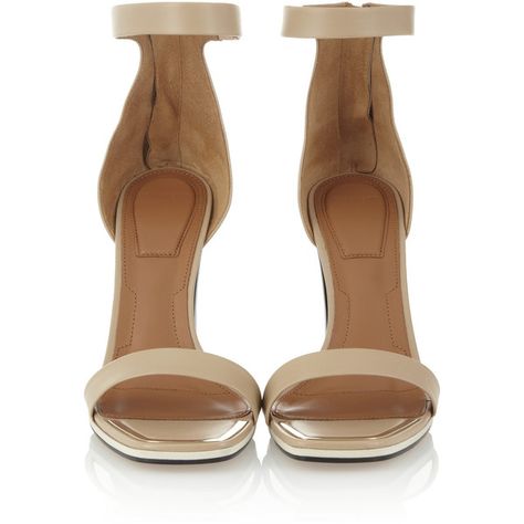 Givenchy Ruby sandals with gold metal details in nude leather with contrasting black heels Heels Front View, Shoes Front View, Gold High Heel Sandals, Nude Heeled Sandals, Shoes Png, Black High Heel Sandals, Stacked Heel Sandal, Nude High Heels, Nude Sandals