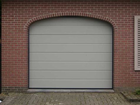 ral 7030 steengrijs Sectional Garage Doors, Window Color, Ral Colours, Back Doors, Grey Stone, Ramen, Front Door, Garage Doors, Garage