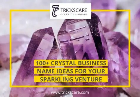 Starting a crystal business can be an exciting and fulfilling venture. Whether you're selling crystals, creating crystal jewelry, or offering crystal healing services, choosing the right business name is essential. Crystal Business Name Ideas, Selling Crystals, Crystal Business, Shop Name Ideas, Business Name Ideas, Crystal Names, Name Suggestions, Names Ideas, Name Ideas