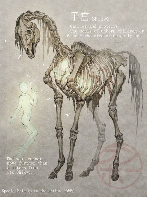 Art by Jon Kuo Skeleton Horse Aesthetic, Skeleton Horse Fantasy Art, Skeleton Creature Art, Horse Body Reference, Animal Skull Drawing Reference, Horse Body Drawing, Skeleton Horse Art, Horse Skeleton Drawing, Spooked Horse