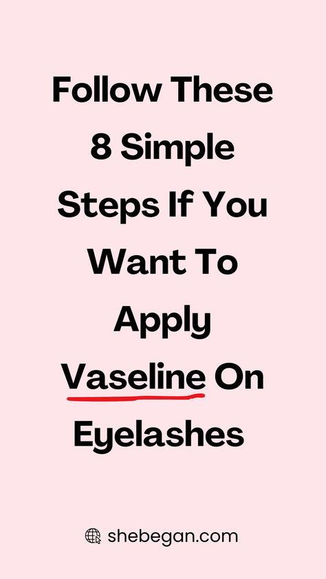 Eyelashes are not only for the show since they also help to protect the eyes from foreign particles. To keep them healthy and looking their best, it is vital to apply a moisturizer regularly.

A good option is Vaseline, which is inexpensive and easy to find. In addition, it can be used on different parts of the body, such as the lips and skin. Applying Vaseline to the eyelashes is simple. How To Apply Vaseline To Eyelashes, Vaseline Lashes, Vaseline Eyelashes, How To Grow Eyelashes, Emoji For Instagram, Parts Of The Body, Whats Good, Vaseline, Skincare Routine