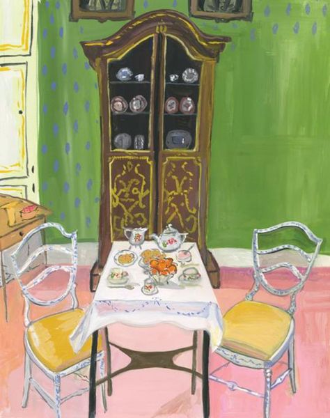 picture this: interiors. / sfgirlbybay Maira Kalman, Luc Tuymans, New Yorker Covers, Interior Illustration, Elements Of Style, Picture This, Gouache Painting, Contemporary Artists, Sketch Book