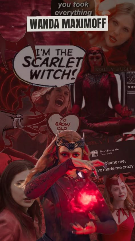 My entey to @ilanamidoriya comp! Wanda Maximoff✨️ Hope you like it #comp #wandamaximoff #marvelstudios #wallpaper #avengers #fyp #viral Wallpaper Avengers, Scarlet Witch Comic, Don't Blame Me Taylor Swift, Witch Wallpaper, Pretty Wallpapers Tumblr, Scarlett Witch, Wanda And Vision, Wanda Maximoff, Marvel Women