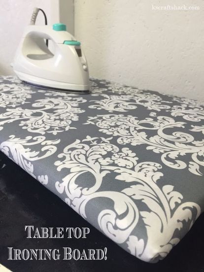 Quilting Ironing Board, Table Top Ironing Board, Lap Desk With Storage, Ironing Board Tables, Batting Fabric, Diy Ironing Board, Quilting Rooms, Tabletop Ironing Board, Craft Room Tables