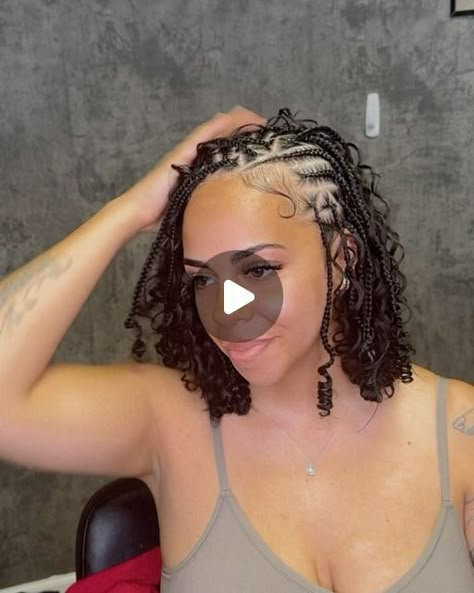 Alisha Renee ~ NFL Braider/locticion on Instagram: "No crumb left!   Should i add these Fulani boho bob to May bookings?   Appointments and prices available at byalisharenee.as.me   Follow ➡️ @by.alisharenee  Follow ➡️ @by.alisharenee Follow ➡️ @by.alisharenee   #byalisharenee #braids #braiders #kcbraider #locs #softlocs #menstyles #braidstyles #knotlessbraids #kcbraids #kcbraiders #fyp #reels #kchairstylist #houstonbraider  #houstonbraids #stitchbraidsAtlanta #kcbestbraider #kcmobraider #houstonbraiders #reels #viralreels #explorepage #family #cleanbraids #stitchbraidskc #stitchbraids #fulanibraids #fulanibob #chicagobraider" Braided Bob Knotless Braids, Bob Fulani Braids With Curls, Short Boho Fulani Knotless Braids, Fulani Boho Bob, Boho Flip Over Fulani Braids Bob, Fulani Braids Bob With Curls, Fulani Bob Braids Hairstyles, Bob Style Braids, Flip Over Fulani Braids Bob