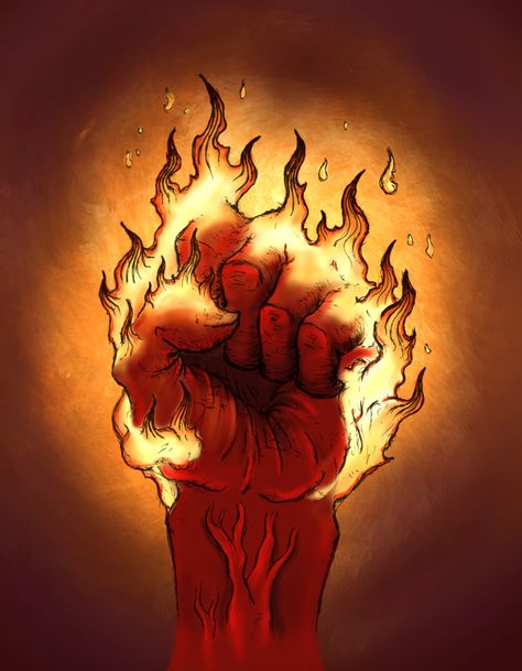 Anger Series by Alex Hill, via Behance Anger Drawing, Fire Sketch, Anger Art, Fire Drawing, Mood Colors, Fire Art, Poster Drawing, Painting Inspo, Hand Sketch