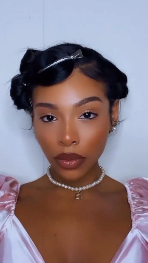 90s Pin Curls Black Women, Gorgeous Hairstyles For Black Women, Elegant Hairstyles For Black Women Curls, Simple Wedding Hair Black Women, Ways To Style A Bob Black Women, Drop Curls Hairstyles Black Women, Doobie Hairstyles For Black Women, Short Classy Hairstyles For Black Women, How To Style A Bob Black Women