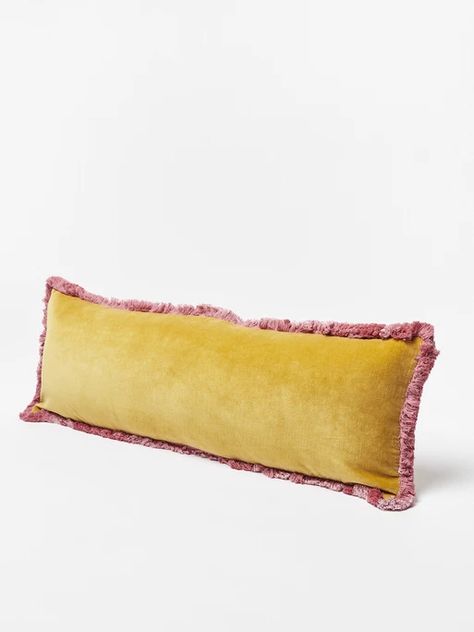 Cushions & Cushion Covers | Oliver Bonas Velvet Fringe, Soft Furnishings Cushions, Pink Cushions, Bolster Cushions, Bolster Pillow, Oliver Bonas, Updating House, Bedroom Accessories, Velvet Cushions