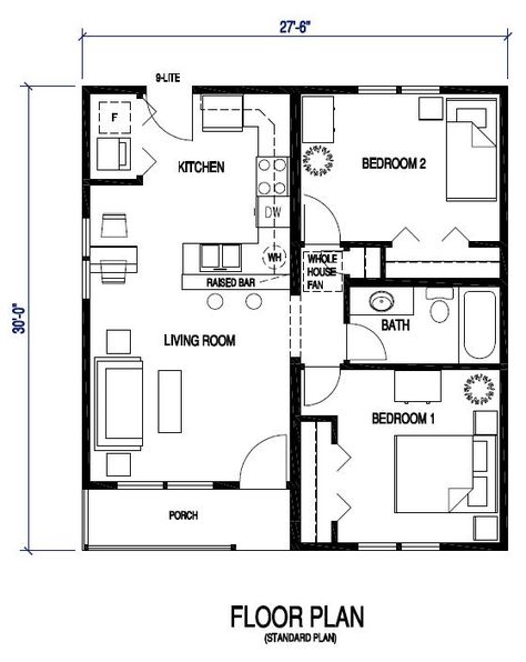 c Simple Bungalow House Designs, Simple Floor Plans, Small Bungalow, Bungalow Flooring, Bungalow Floor Plans, Craftsman Bungalow, Modern Bungalow House, Small House Floor Plans, Home Design Floor Plans