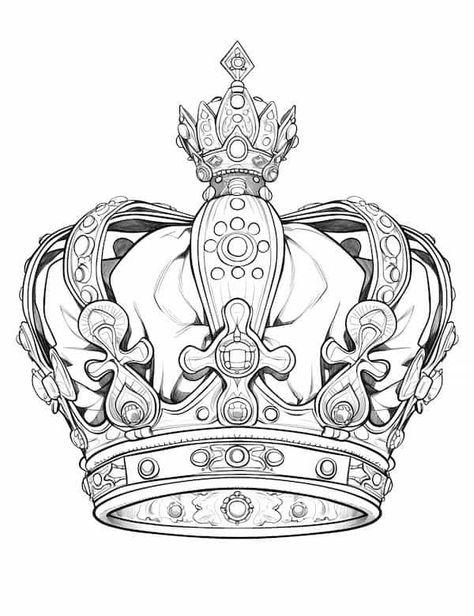 Queen Crown Illustration, Emperor Crown, Crown Coloring Page, Queen Sketch, King Crown Drawing, Claddagh Tattoo, Crown Illustration, Our Mindful Life, Crown Drawing