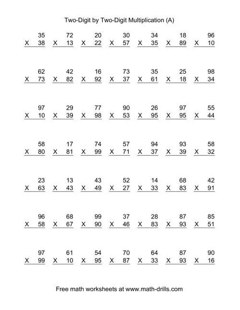 Multiplication Practice Worksheets, Two Digit Multiplication, Double Digit Multiplication, Free Multiplication Worksheets, Multiplication And Division Worksheets, Printable Multiplication Worksheets, Math Multiplication Worksheets, Multiplication Worksheet, Multi Digit Multiplication