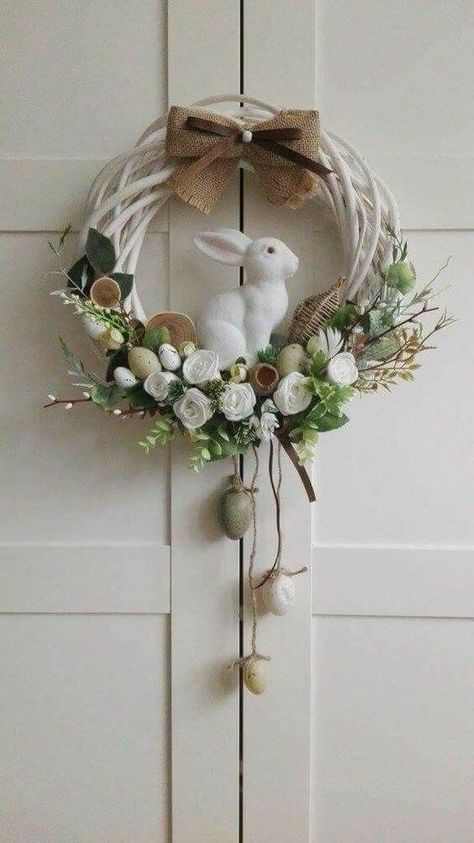 Easter spring wreath