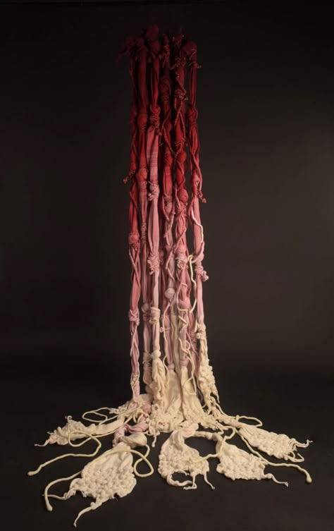 Unity Sculpture, Yarn Sculpture, Knot Sculpture, Wool Sculpture, Red Textiles, Fiber Sculpture, Creative Textiles, Textile Sculpture, Contemporary Textiles