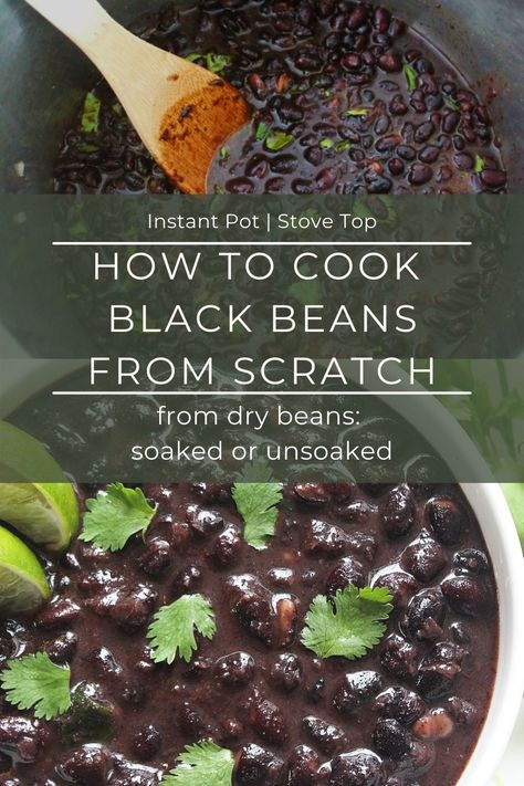 Black Beans Slow Cooker, Black Beans From Scratch, Beans Slow Cooker, Cook Black Beans, Beans From Scratch, Mexican Black Beans, Slow Cooker Black Beans, Dried Black Beans, Black Bean Recipes