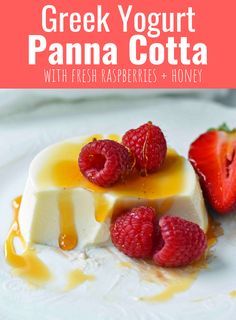 Panda Cotta, Easy Panna Cotta Recipe, Flourless Cakes, Yogurt Panna Cotta, Yogurt Dessert Recipes, Modern Honey, Yogurt Dessert, Birthday Sweets, Panna Cotta Recipe