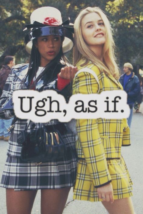 Ugh, as if. -Clueless Hairstyles Long Bob, Cher And Dionne, Winter Hipster, Clueless Aesthetic, Stacey Dash, Cher Clueless, Clueless Fashion, Brittany Murphy, Cher Horowitz