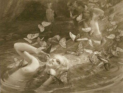 Gaston Bussiere, John Everett Millais, Water Nymphs, Pre Raphaelite, Art Google, Art Original, Classic Art, Art Inspo, Beautiful Art