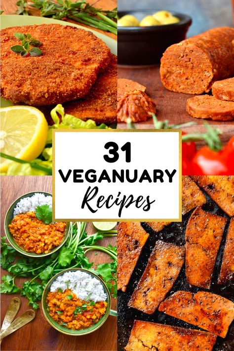 31 Veganuary Recipes to Help You Discover the Awesomeness of Plants - Vegan on Board January Vegetarian Recipes, Vegan January Recipes, Plantyou Vegan, Vegan Mushroom Wellington, Veganuary Recipes, Vegan Mushroom Recipes, Easy Taco Salad Recipe, Vegan Mushroom Pasta, Mushroom Wellington