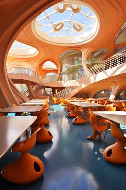 Sci Fi Classroom, Sci Fi School, Futuristic Classroom, Futuristic School, Background References, Concept Vehicles Sci Fi, Abstract Futuristic, Future School, Concept Vehicles