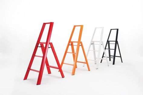 Lucano 3 Step Ladder - Niwaki 3 Step Stool, Personalized Step Stool, 3 Step Ladder, Hgtv Shows, Aluminium Ladder, Step Ladders, Step Stool Kids, Red Dot Design, Step Ladder