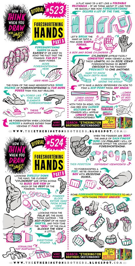 Cool Digital Art, Hand Tutorial, Digital Art Inspiration, Etherington Brothers, Comic Book Drawing, Comic Tutorial, Human Anatomy Drawing, Hand Drawing Reference, Concept Art Drawing