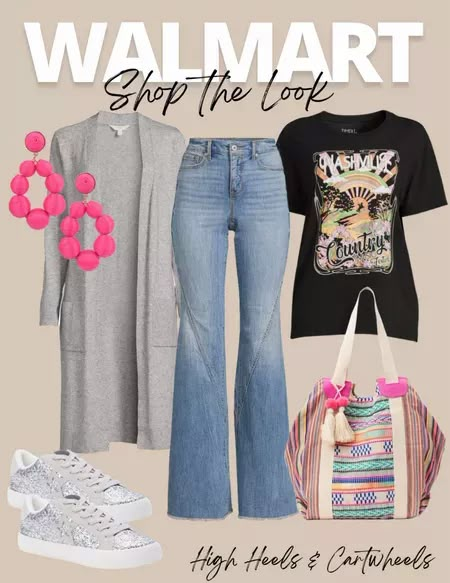 Shop the look with lots of Walmart new arrivals! Click to shop Walmart Plus Size Outfits 2024, Outfits For 30 Somethings, Stella Outfits, Boho Athleisure, Walmart Jeans, Casual Office Fashion, Walmart Style, Walmart Outfits, Capsule Wardrobe Casual