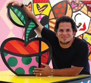 Romero Britto Art, Britto Art, 3rd Grade Art, Apple Art, Art Web, Valentines Art, Elementary Art Projects, Paris Art, School Art Projects