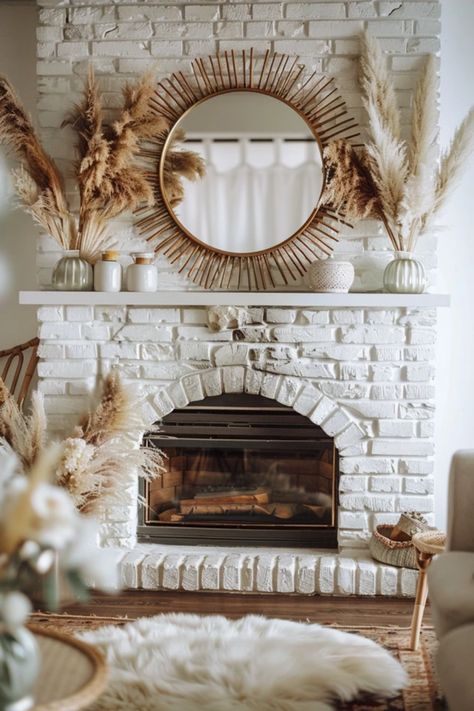 Looking to add a personal touch to your home with a stunning fireplace setup? Check out these 9 trendy fireplace mirror ideas that can transform any room! Mirrors not only enhance the beauty of space but can also create an illusion of a larger area. Discover how artful mirrors can complement your decor, reflect ambient light, and serve as conversation starters! From modern designs to vintage styles, it’s time to bring creativity to your hearth. Perfect inspirations for every fireplace enthusiast out there! Fireplace Mirror Ideas, Trendy Fireplace, Mantle Decor With Mirror, Above Fireplace Ideas, Mirror Over Fireplace, Mirror Above Fireplace, Elegant Mantel, Unique Fireplace, Beauty Of Space