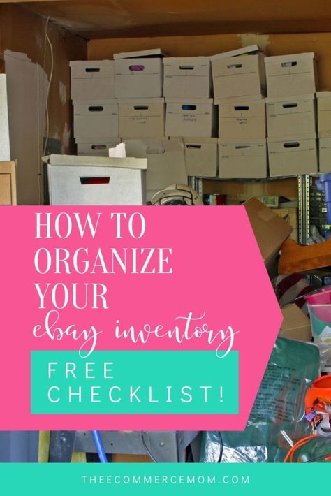 Closet Organization Business, Ebay Store Organization, How To Organize Shipping Supplies, Organizing For Resellers, How To Inventory Products, Store Inventory Organization, Ebay Business Organization, Ebay Storage Ideas, Poshmark Inventory Storage Ideas