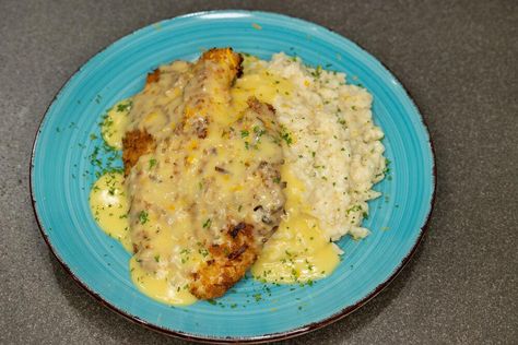 Coconut Encrusted Scamp Grouper Recipe Scamp Grouper Recipe, Grouper Recipe, Grouper Recipes, Arborio Rice, Whole Eggs, Egg Wash, Shredded Coconut, Cream Sauce, Fresh Parsley