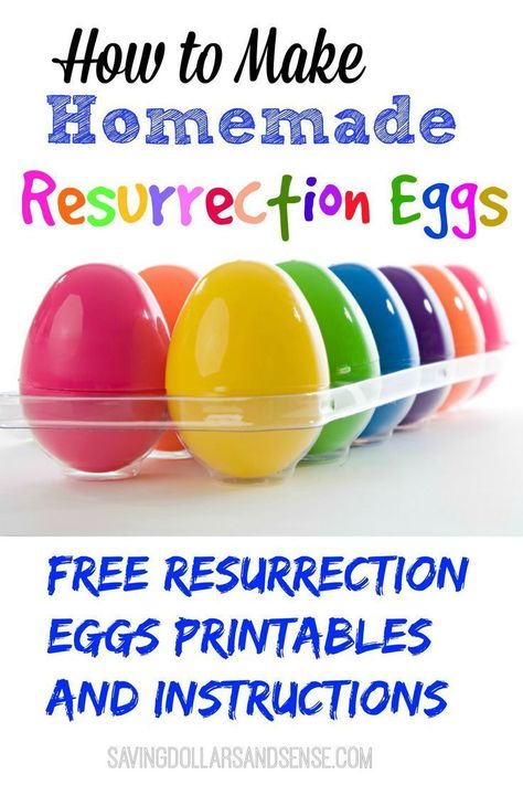 Make your own Homemade Resurrection Eggs using these free printables. Fun and simple way to share the Resurrection Story with your little ones this Easter! Easter Story Eggs, Resurrection Eggs, Christ Centered Easter, Easter Crafts For Toddlers, Resurrection Day, Easter Preschool, Resurrection Sunday, Easter Story, Easter Clipart