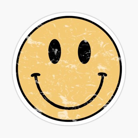 Smiley Face Gifts, Smiley Face Sticker, Stickers Cool, Preppy Stickers, Yellow Smiley Face, Tumblr Stickers, Face Stickers, Cool Stickers, Aesthetic Stickers