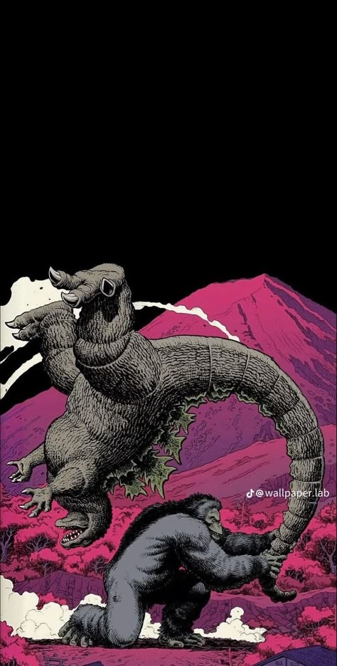 Arthur Adams, King Kong Vs Godzilla, Criterion Collection, Godzilla Wallpaper, Showa Era, Kaiju Art, Graphic Poster Art, Bd Comics, Superhero Wallpaper