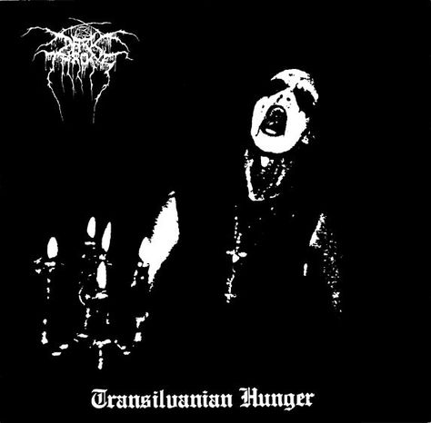 Darkthrone "Transilvanian Hunger" - one of the darkest, and most iconic, album covers in NBM. Muzică Rock, Black Metal Art, Groove Metal, Art Noir, Extreme Metal, Metal Albums, Best Albums, Thrash Metal, Album Cover Art