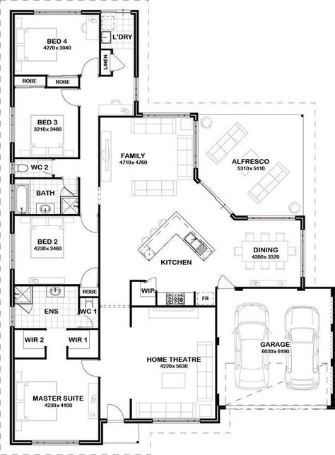 Country Floor Plans, Two Story House, Building A Container Home, Home Design Floor Plans, House Construction Plan, Simple House Plans, Floor Plan Layout, House Layout Plans, Family House Plans