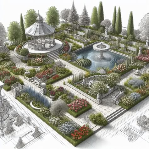 Here 2 wonderful designs for your dream garden 💚🪴🌳
#gardenaesthetic
#gardenideas Castle Garden Layout, Victorian Garden Design, Roblox Garden, Victorian Garden Aesthetic, Community Garden Design, White Picket Fence Ideas, Picket Fence Ideas, Mansion Garden, Minecraft Garden