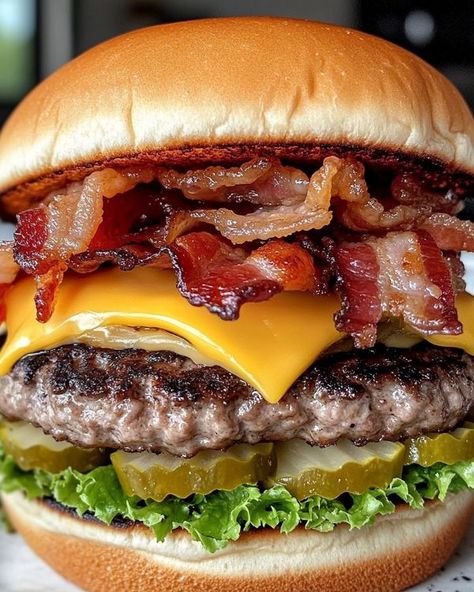 Recipes Cookery | Copycat 5 Guys Bacon Cheeseburger 🍔🥓 | Facebook 5 Guys Burgers, Bacon Burger Recipes, Smash Burger Recipe, Cheese Burger, Fire Food, Bacon Cheeseburger, Burger And Fries, Delicious Burgers, Game Day Food